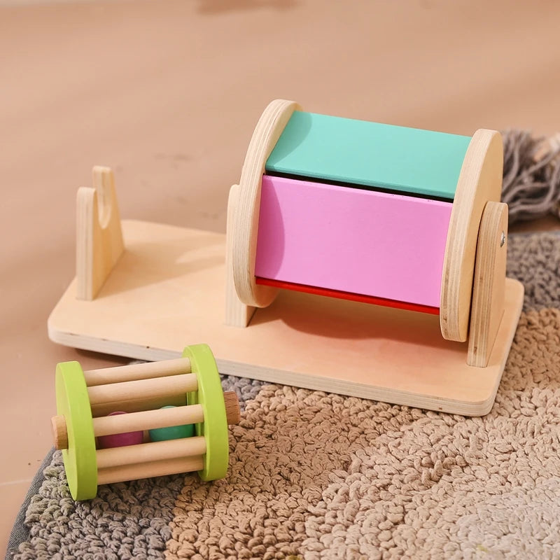 Sensory Drum™ – Kleuren & Vormen Spel – Houten Montessori Speelgoed