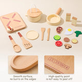 Woods™ - Mini-Chefs Aan Zet - Houten Speelkeuken Set