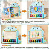 Bead Puzzle™ – Doolhofplezier Sorteren – Houten Magnetische Ballen Puzzel