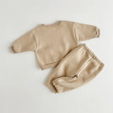 Mini Fashion™ - Warm & Comfortabel - Trainingspak met Bloemenborduursel