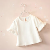 Girls Trumpet Sleeve Top – Elegant & Comfort – Kanten Mouw
