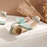 Woods™ - Bevorder Creativiteit & Motoriek - Houten Montessori Vliegtuig Speelgoed