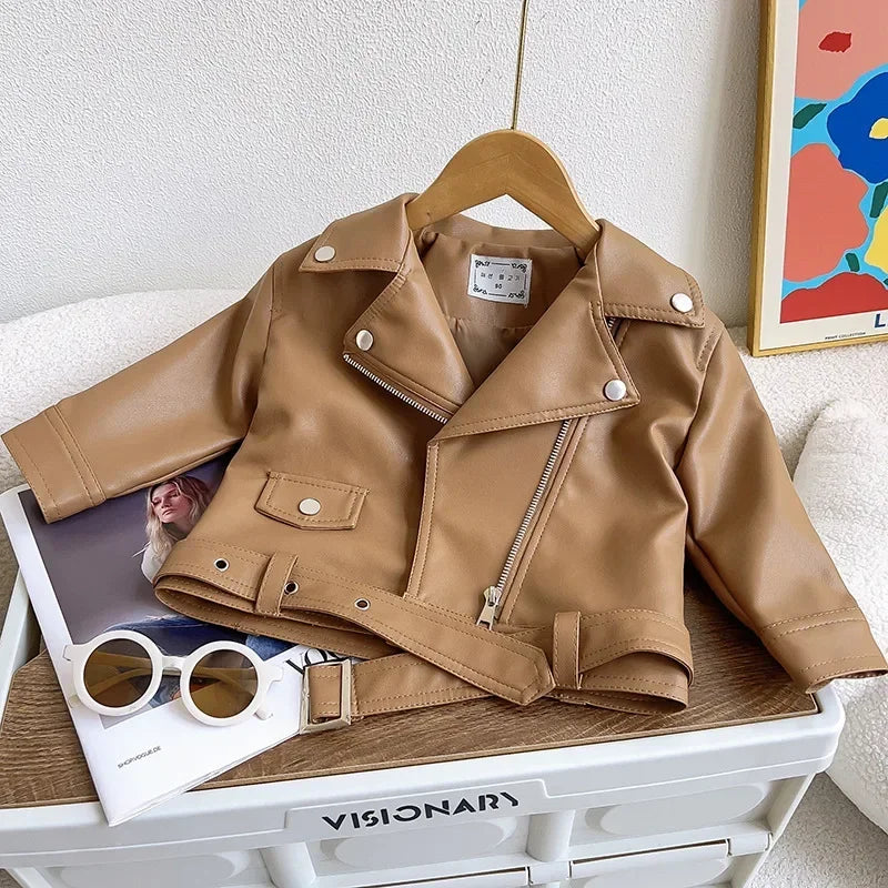 Girls Leather Jacket – Stoer & Stijlvol – Leren Kinder Jas