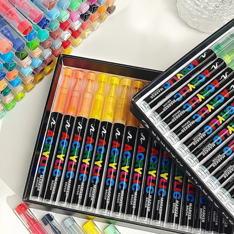 ColorCraft – Creatief & Duurzaam – Acrylmarkers met penseelpunt