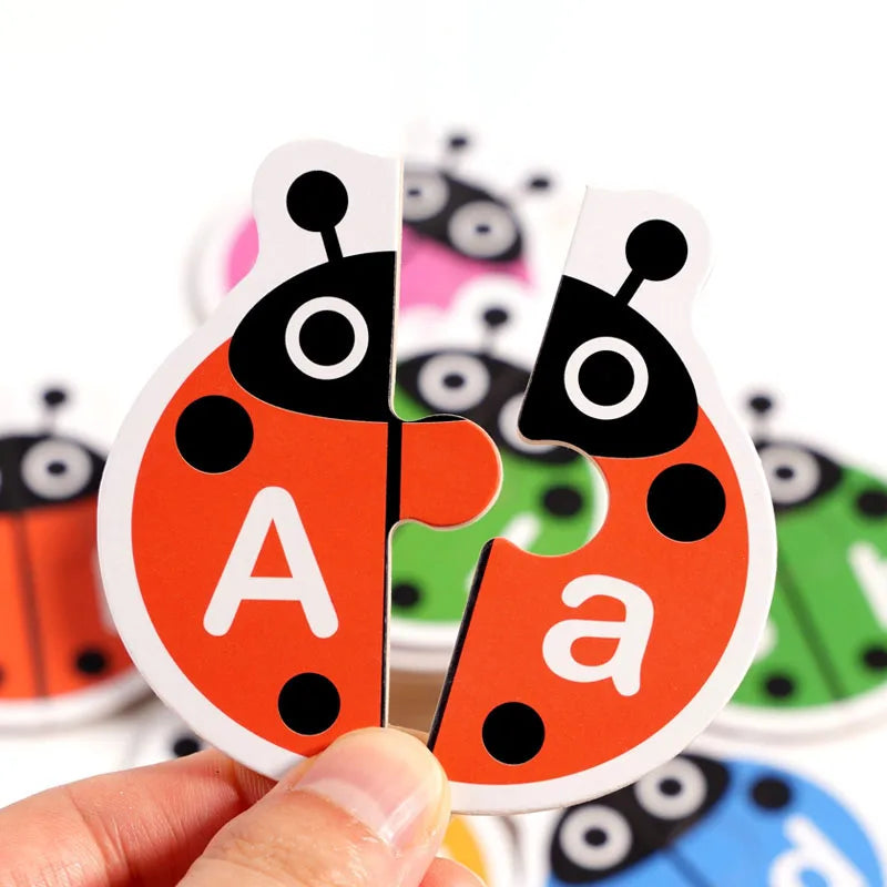 Wooden Letter Matching Game – Leren & Spel – Alfabet Puzzel