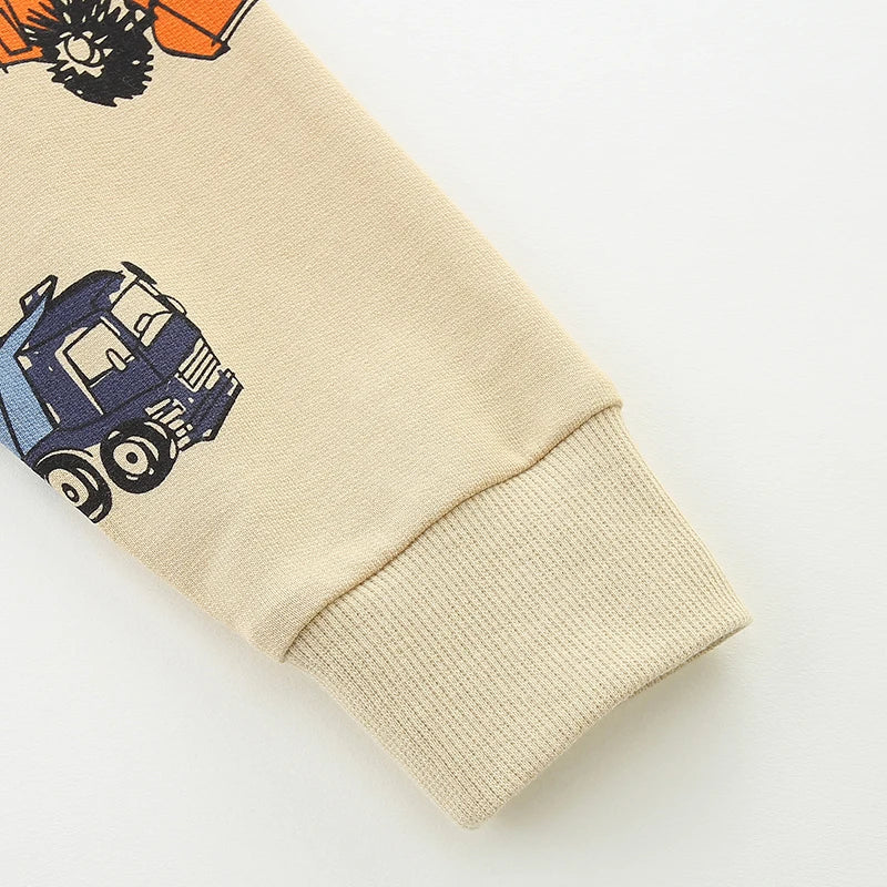 TruckTales – Zacht & Warm – Trui met Kleurrijke Bouwvoertuigen