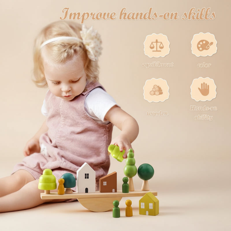Wooden Forest Blocks – Creatief & Ontwikkeling – Houten Stapel Blokken Set