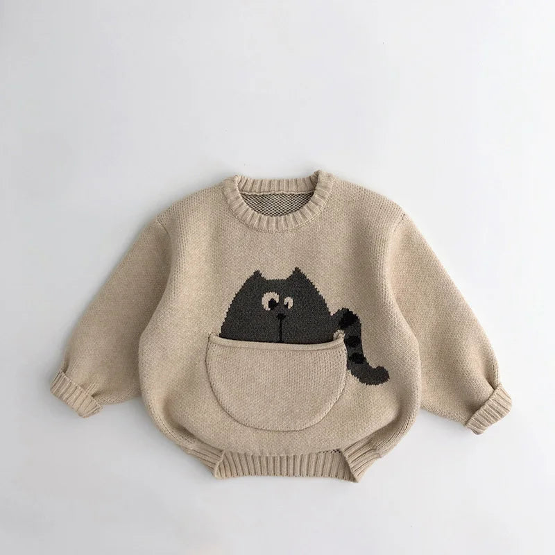 Mini Fashion™ - Leuke Print met Buidel - Dieren Trui