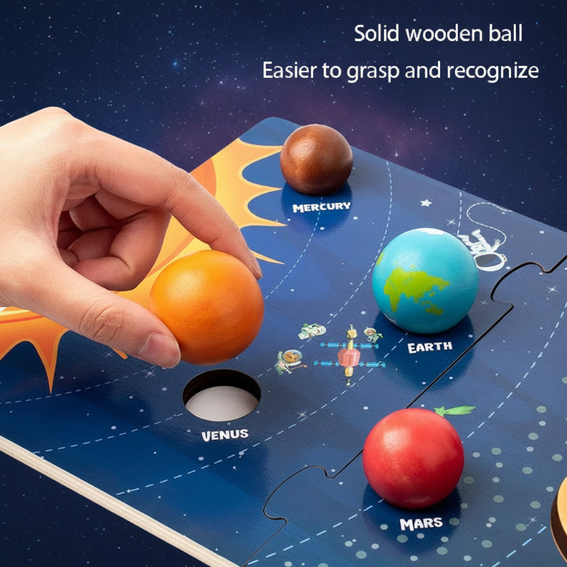 Wooden Solar System – Leerzaam & Ontdekkend – Planeten Speelset