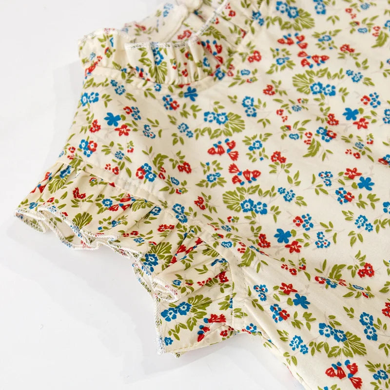 Mini Fashion™ - Zomerse Bloemen - Bloemenprint Top & Rok