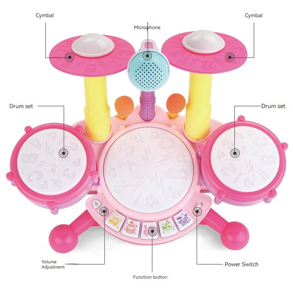 Kids Drumset™ - Kleintjes aan de Slag - Speelgoed Drumset