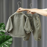 Mini Fashion™ - Zacht & Comfortabel - 2-Delige Denim Herfstset
