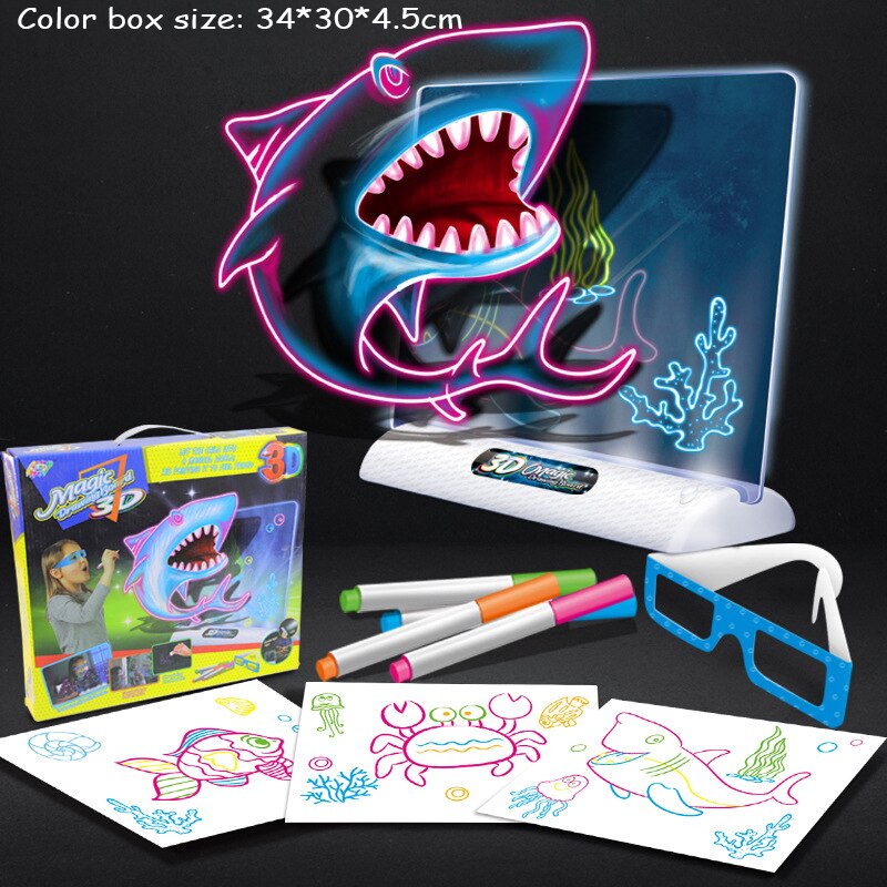 Magic Drawing Board™ - Gloeiende kunst - Lichtgevend 3D tekenbord