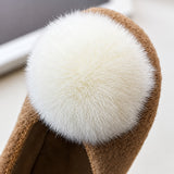 SoftSteps –  Warm & Zacht – Meisjes Schoentjes met Pluche Pompon