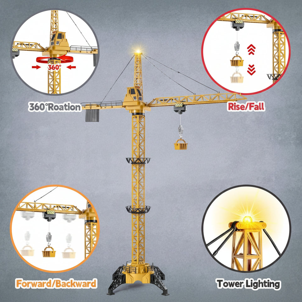 CranePro – Interactief & Realistisch – RC Torenkraan Speelgoed