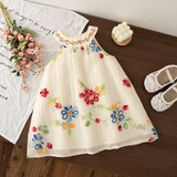 MiniFlora – Lichtgewicht & charmant – Geborduurde jurk voor peutermeisjes