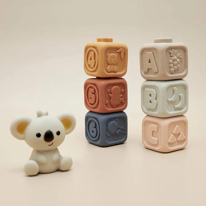 Koala Cubes™ - Tandvriendelijke toren - Bijtring speelgoed