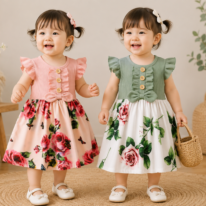 Garden Dress – Zomer & Fris – Meisjes Bloemen Jurk