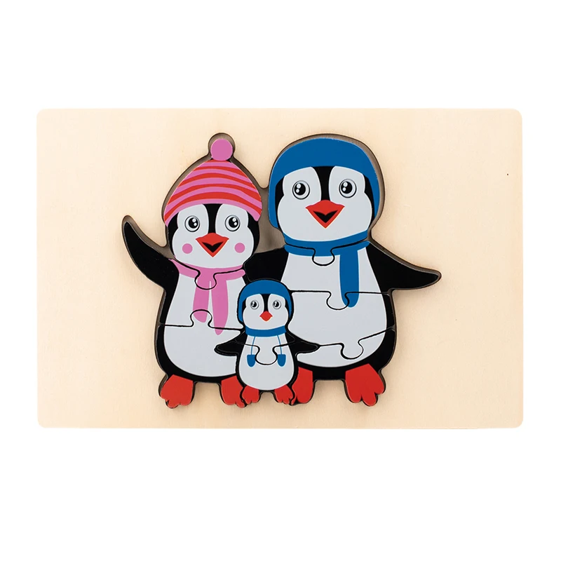Animal Puzzle™ – Ontdek & Leer – Cartoon Houten Puzzel