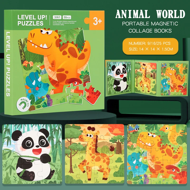 Magnetic Puzzle Book™ – Dierenvriendjes Plezier – Magnetisch Puzzel Boek