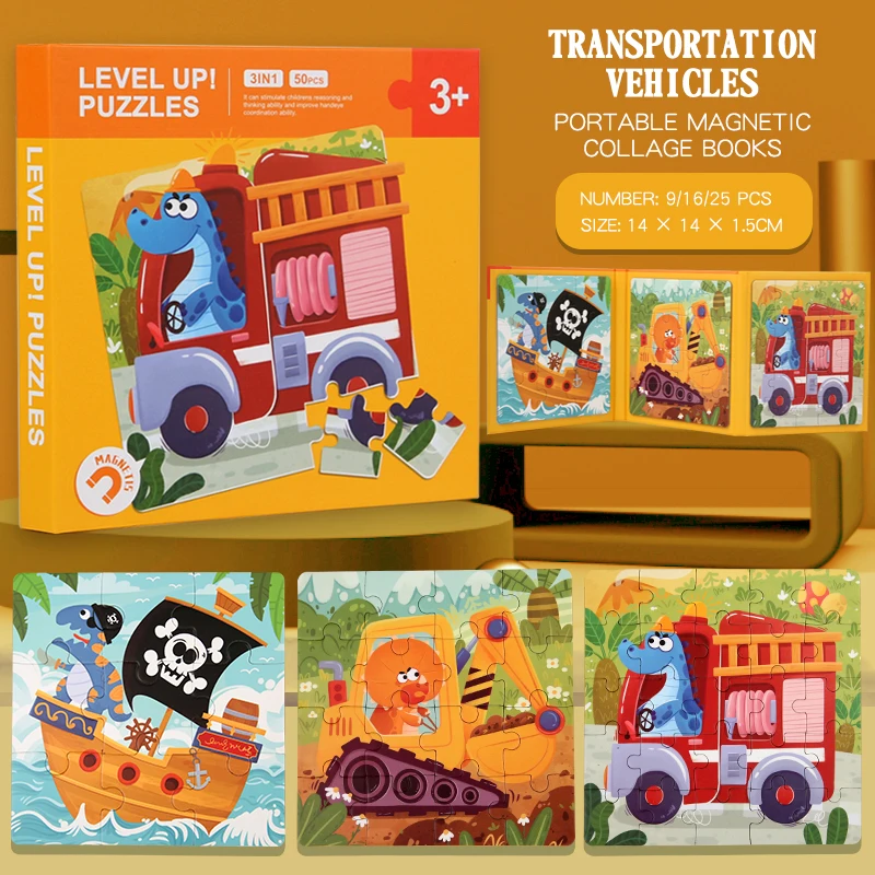Magnetic Puzzle Book™ – Dierenvriendjes Plezier – Magnetisch Puzzel Boek