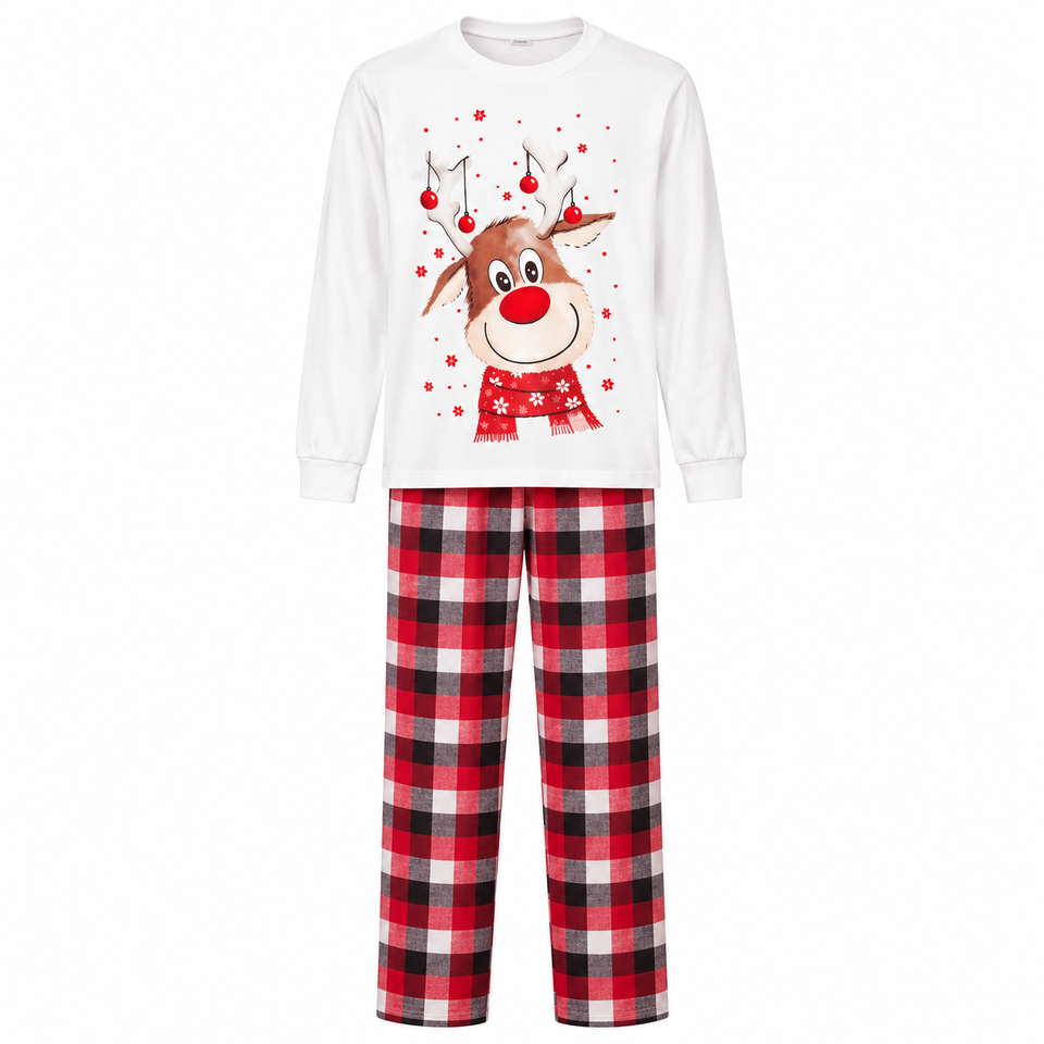 ReindeerJoy – Warm & Comfortabel – Familie Kerstpyjama met Rendierprint
