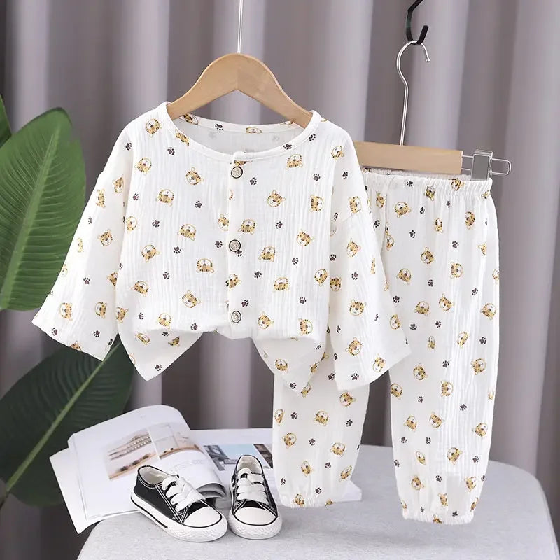 Mini Fashion™ - Luchtig Materiaal - Linnen Kleding Set