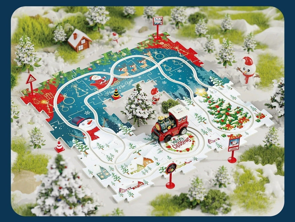 DIY Xmas Train Track™ - Bouw je eigen kerstwonderland - Kerst Trein puzzel