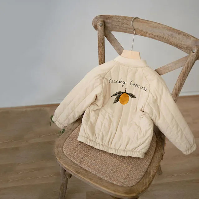 Mini Fashion™ - Katoenen Winterjas met Borduursel