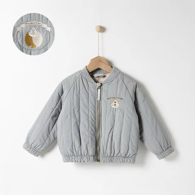 Mini Fashion™ - Katoenen Winterjas met Borduursel