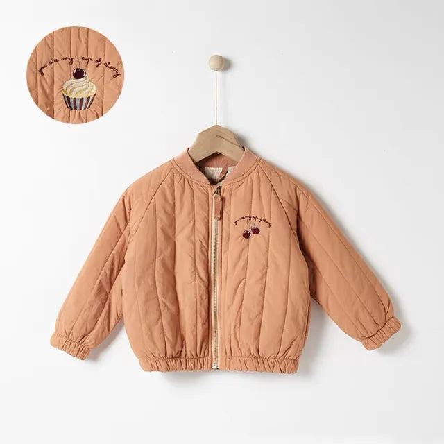 Mini Fashion™ - Katoenen Winterjas met Borduursel