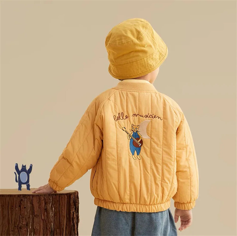Mini Fashion™ - Katoenen Winterjas met Borduursel