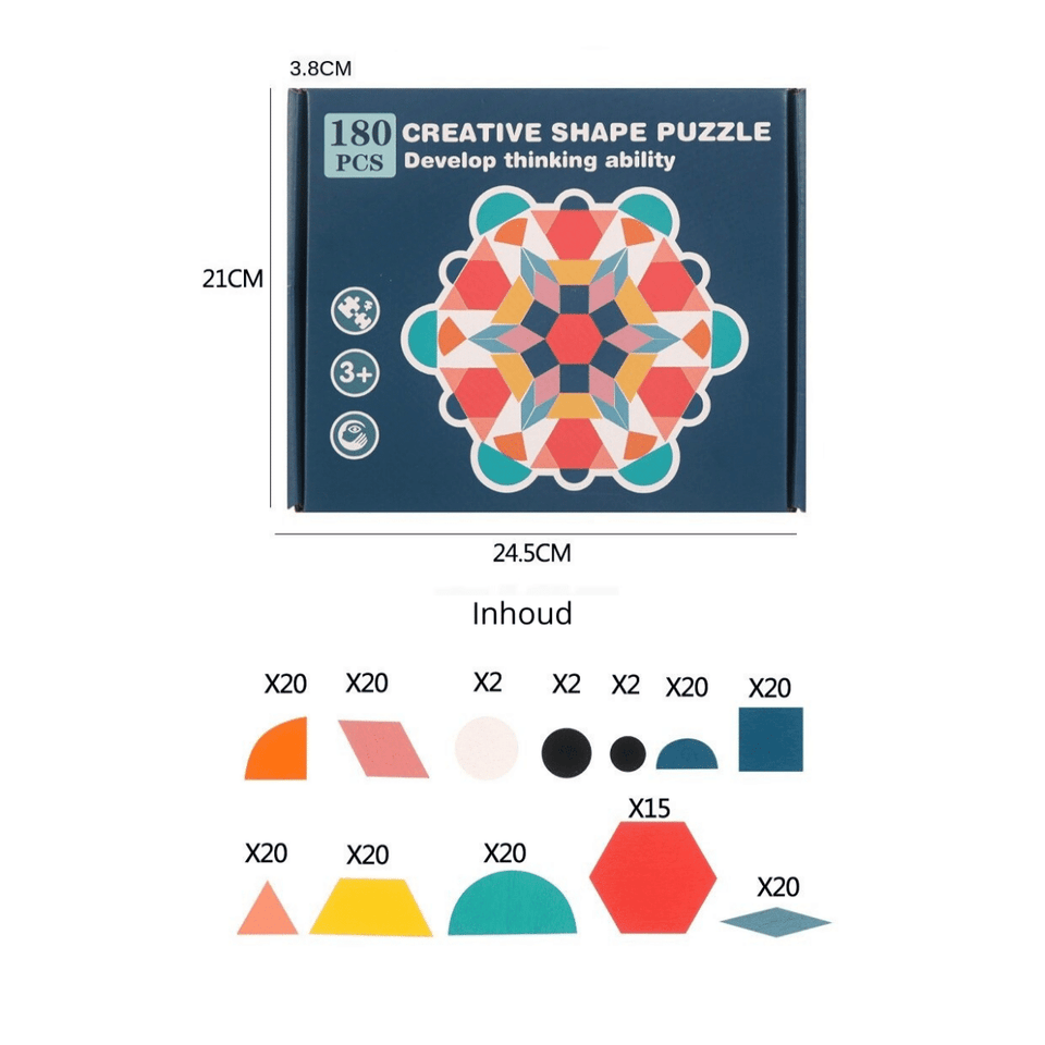 Woods™ | Ontwikkel de creativiteit - Geometrische Vormenpuzzel