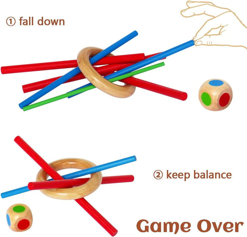 Woods™ - Houd de balans in het spel! - Mikado spel