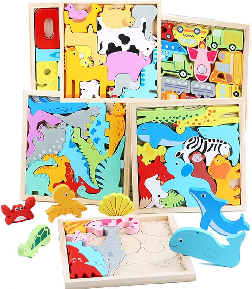 Woods™ - Wie past de vormen in de lijst? - Vormen puzzel (2+1 GRATIS)