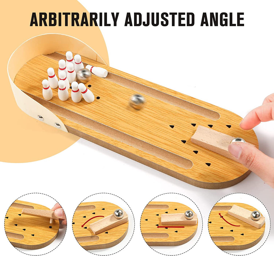 Woods™ - Mini Bowling Game - Houten bowlingbaan