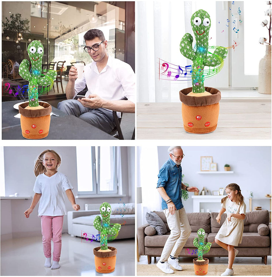 Happy Cactus™ - Reageert op geluid - De pratende cactus