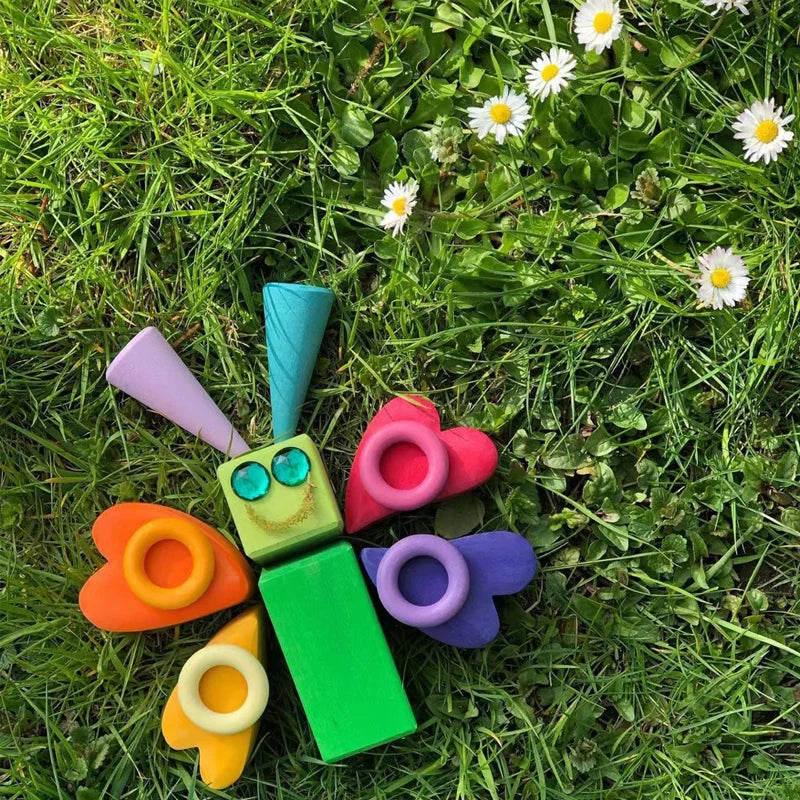 Woods™ - Houten Wonderen - Regenboog bouwblokken