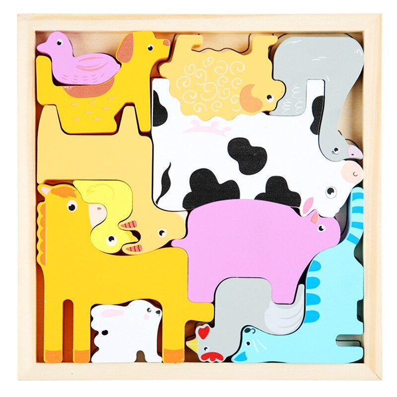 Woods™ - Wie past de vormen in de lijst? - Vormen puzzel (2+1 GRATIS)