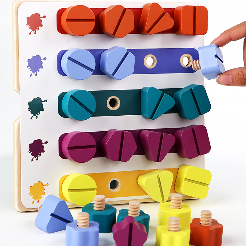 Wooden Screw Board™ | Spelenderwijs de fijne motoriek verbeteren - Puzzelspel