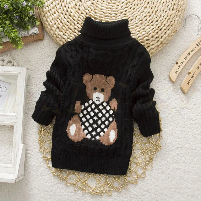Mini Fashion™ - Kabeltrui met rolkraag