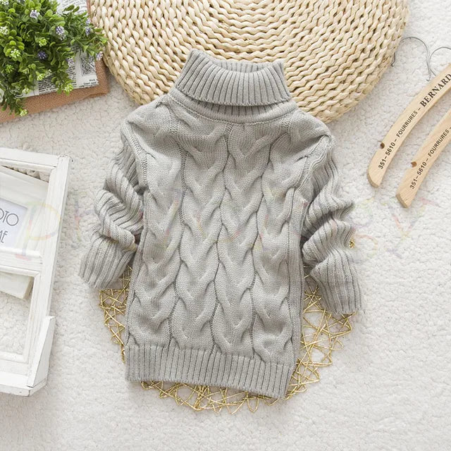 Mini Fashion™ - Kabeltrui met rolkraag