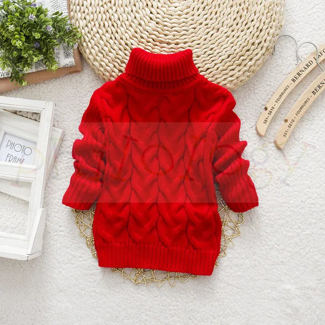 Mini Fashion™ - Kabeltrui met rolkraag
