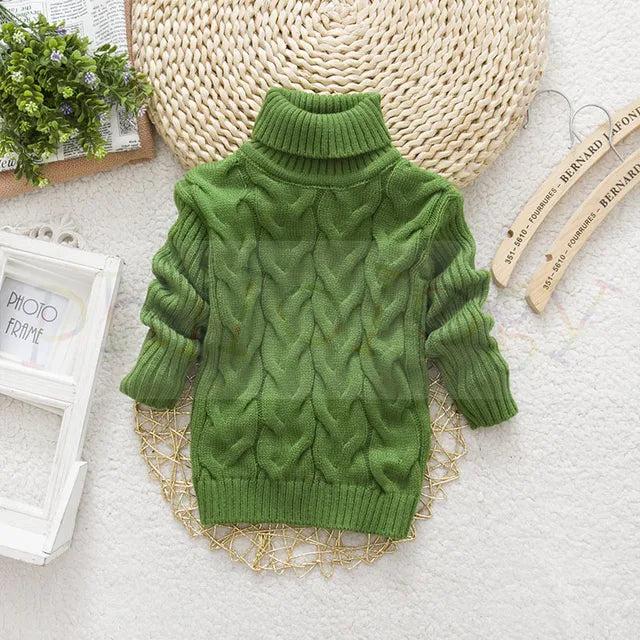 Mini Fashion™ - Kabeltrui met rolkraag