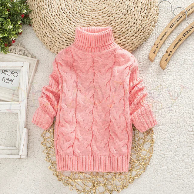 Mini Fashion™ - Kabeltrui met rolkraag
