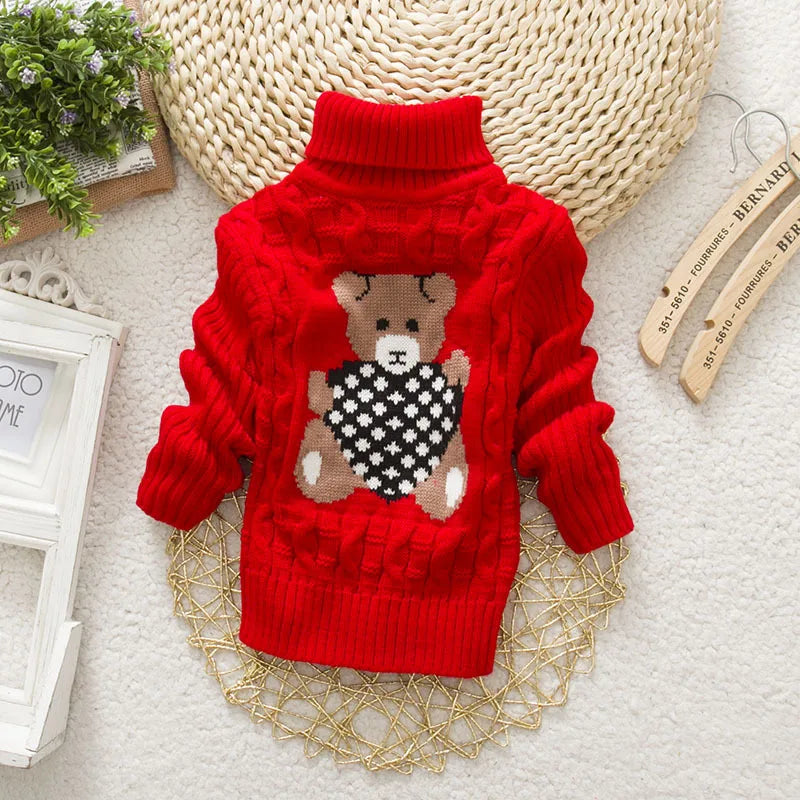 Mini Fashion™ - Kabeltrui met rolkraag