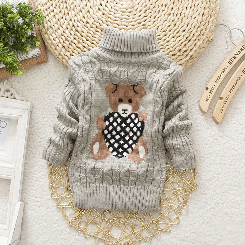Mini Fashion™ - Kabeltrui met rolkraag