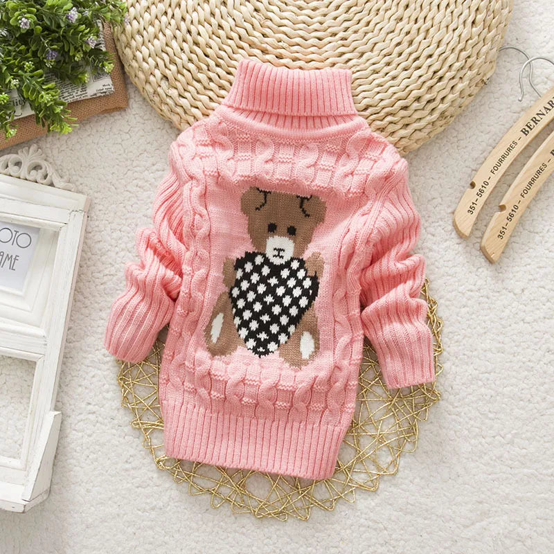 Mini Fashion™ - Kabeltrui met rolkraag