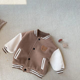 Mini Fashion™ - Peuter Fluweelrib Baseball Winterjas