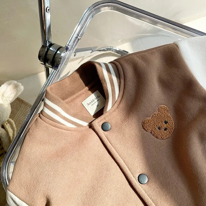 Mini Fashion™ - Peuter Fluweelrib Baseball Winterjas